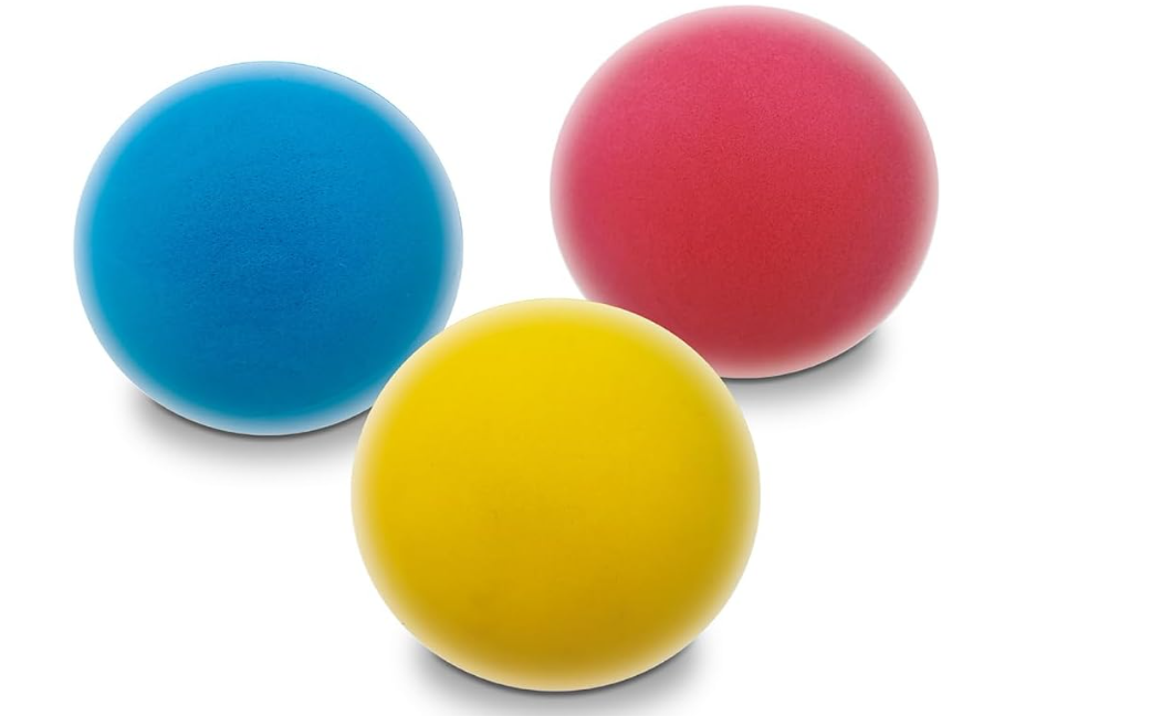 Mondo Toys - Bolsa Tres Pelotas espuma, 70mm, colores surtidos